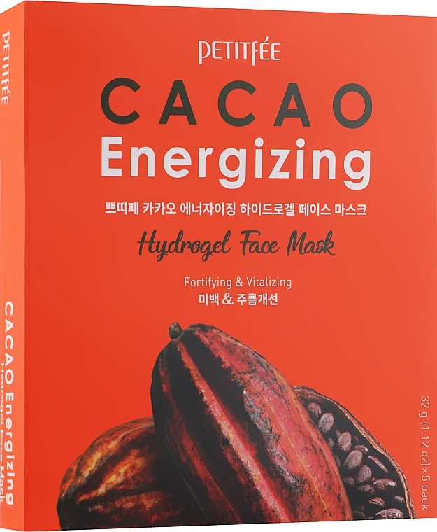 PETITFEE & KOELF Гидрогелевая тонизирующая маска для лица с экстрактом какао Cacao Energizing Hydrogel Face Mask - фото N1