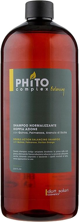 Dott. Solari Балансирующий шампунь для волос двойного действия Phito Complex Balancing Double-Action Shampoo - фото N3