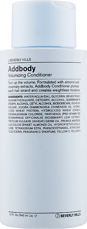 J Beverly Hills Кондиціонер для об'єму волосся Blue Volume AddBody Volumizing Conditioner - фото N1