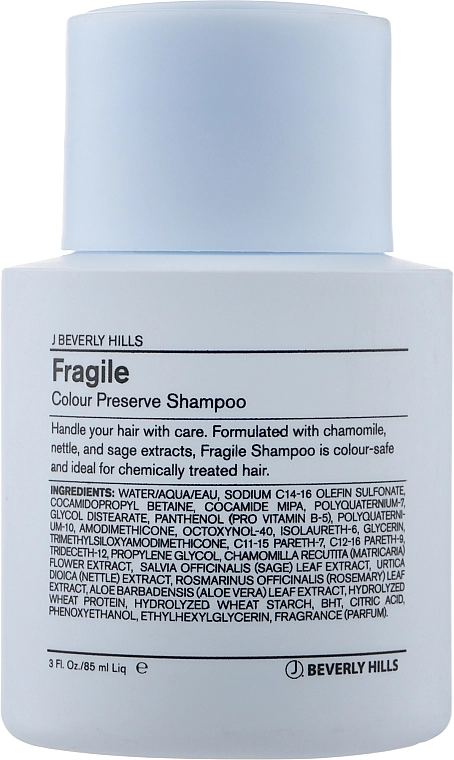 J Beverly Hills Шампунь для фарбованого й пошкодженого волосся Blue Colour Fragile Colour Preserve Shampoo - фото N1