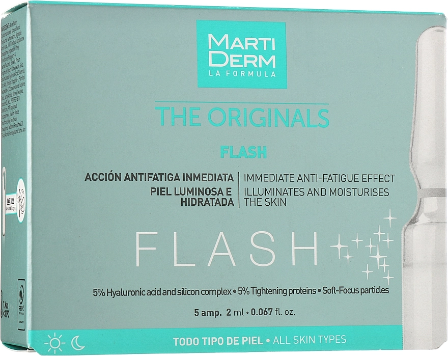 MartiDerm Ампули для освітлення шкіри обличчя The Originals Flash Ampoules - фото N4