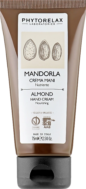 Phytorelax Laboratories Крем для рук-ногтей увлажняющий Almond Hand Cream - фото N1