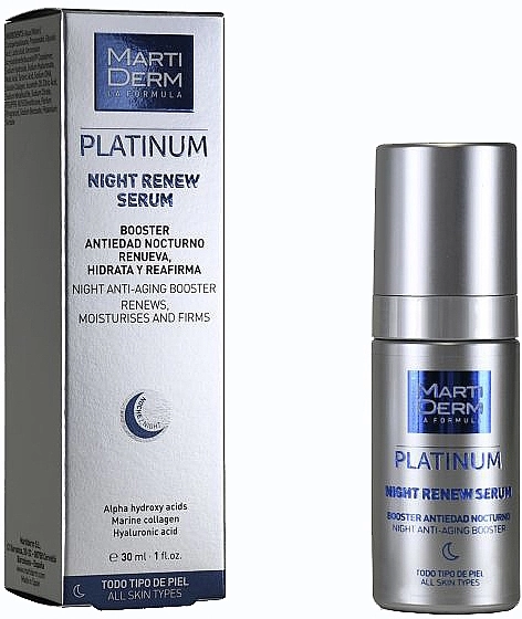 MartiDerm Восстанавливающя ночная сыворотка Platinum Night Renew Serum - фото N1