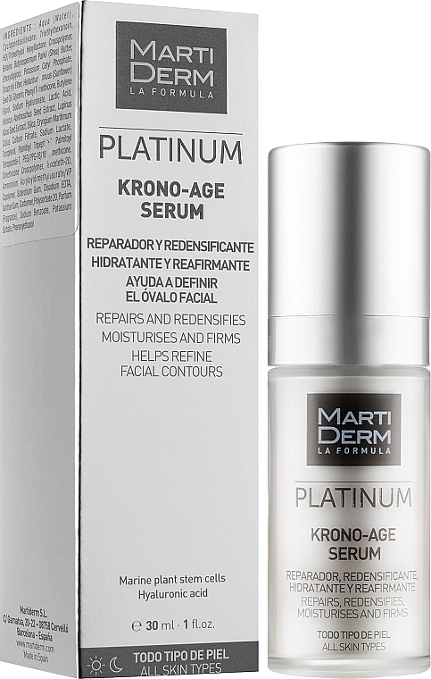 MartiDerm Нічна сироватка для обличчя Platinum Krono-Age Serum - фото N2