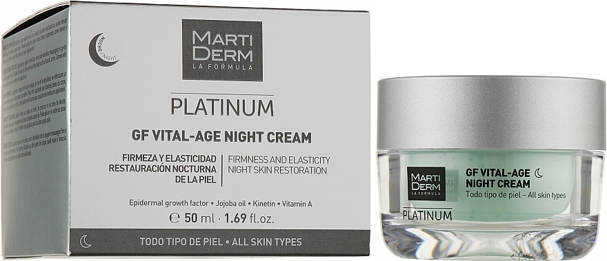 MartiDerm Facial Night Cream Platinum Gf Vital Age Night Cream - фото N2