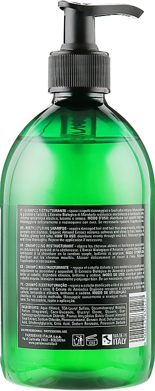 Parisienne Italia Восстанавливающий шампунь для волос Evelon Pro Nutri Elements Repair Shampoo Organic Almond - фото N2