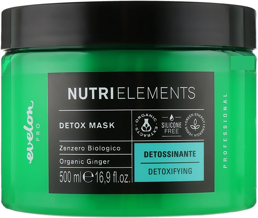 Parisienne Italia Маска для волосся Evelon Pro Nutri Elements Detox Mask Organic Ginger - фото N1