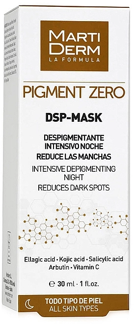 MartiDerm Депігментувальна маска для обличчя Pigment Zero DSP-Mask Intensive Depigmenting Night - фото N1