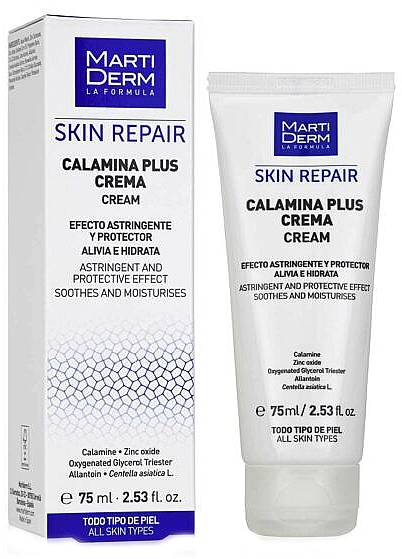 MartiDerm Відновлювальний заспокійливий крем для обличчя Skin Repair Calamina Plus Cream - фото N1