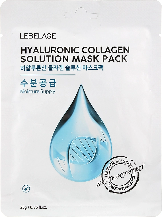 Lebelage Маска для обличчя тканинна Hyaluronic Collagen Solution Mask - фото N1