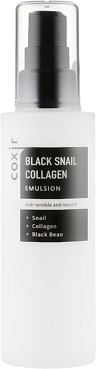 Coxir Антивікова емульсія для обличчя Black Snail Collagen Emulsion - фото N2