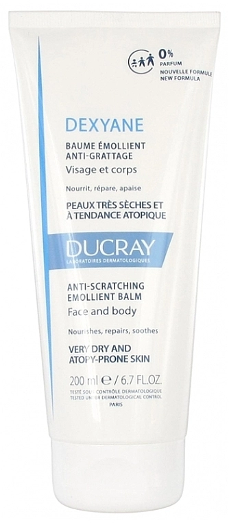 Ducray Пом'якшувальний бальзам для обличчя й тіла Dexyane Anti-Scratch Emollient Balm - фото N1