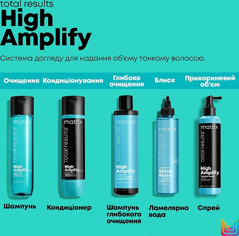 Matrix Ламеллярная вода для придания блеска волосам Total Results High Amplify Shine Rinse - фото N7