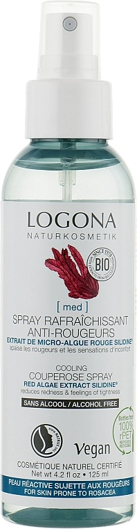 Logona Біоспрей для обличчя від куперозу Spray Rafraichissant Anti-Rougeurs - фото N1