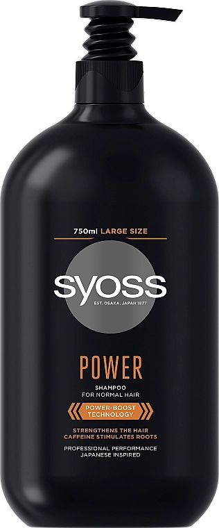 Шампунь для чоловіків для нормального волосся - SYOSS Men Power Shampoo, 750ml - фото N1