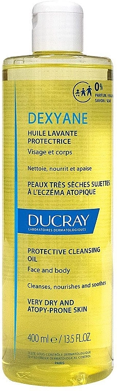 Ducray Защитное очищающее масло для лица и тела Dexyane Protective Cleansing Oil - фото N1