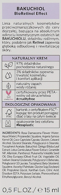 Bielenda Відновлювальний крем від зморщок для шкіри навколо очей Bakuchiol BioRetinol Eye Cream - фото N3