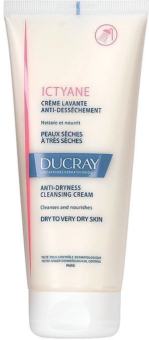 Ducray Очищувальний крем для обличчя й тіла Ictyane Anti-Dryness Cleansing Cream Face & Body - фото N1