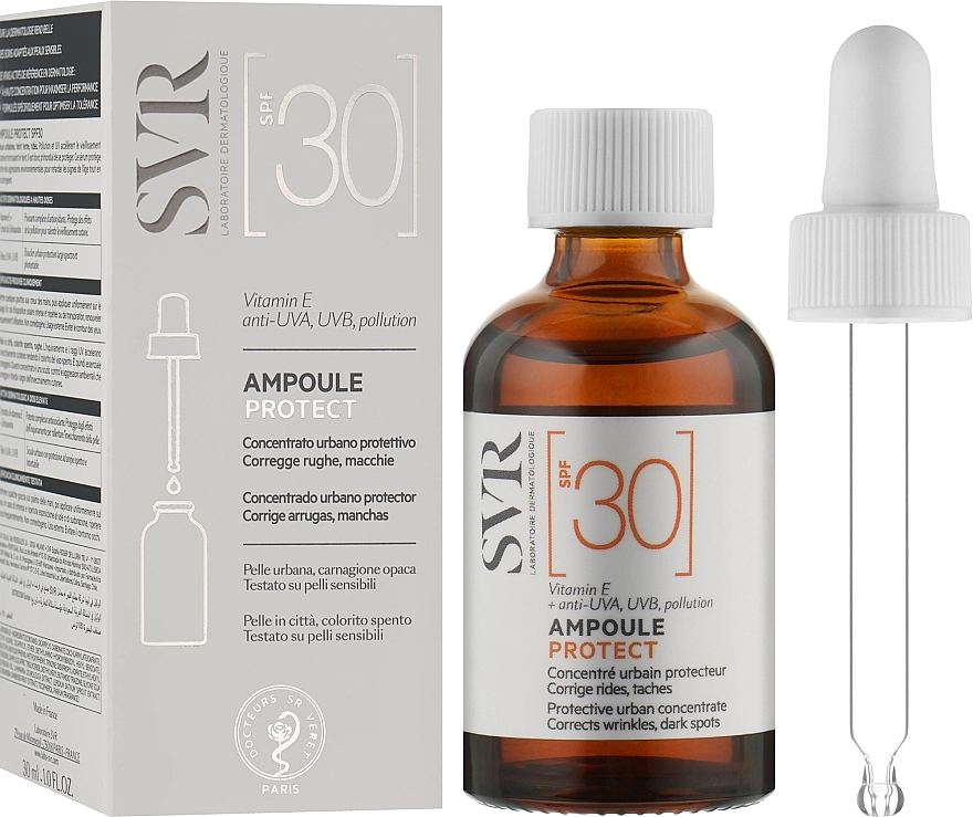 SVR Концентрат для лица Ampoule Protect Spf30 - фото N2