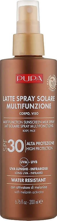 Pupa Сонцезахисне молочко для тіла й обличчя SPF 30 Multifunction Sunscreen Milk Spray - фото N1