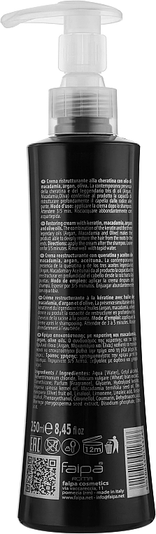 Faipa Roma Восстанавливающий крем для волос с кератином City Life Keratin Hair Cream - фото N2