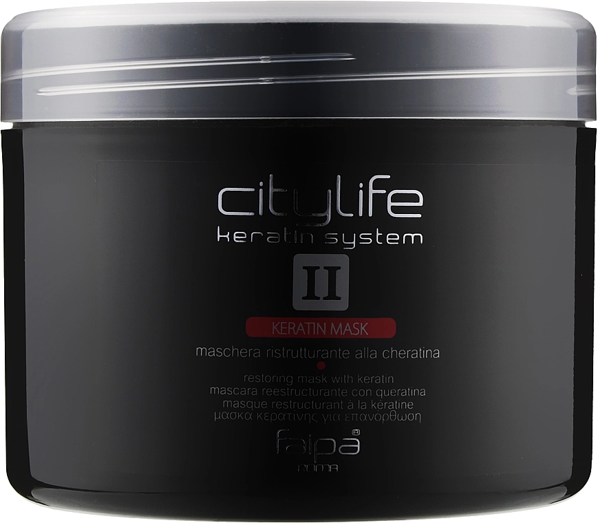 Faipa Roma Відновлювальна маска для волосся з кератином City Life Keratin Hair Mask - фото N1