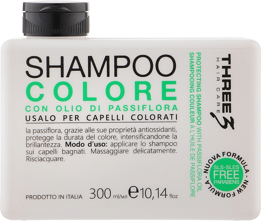 Faipa Roma Шампунь для окрашенных волос с маслом пассифлоры Three Color Shampoo - фото N1