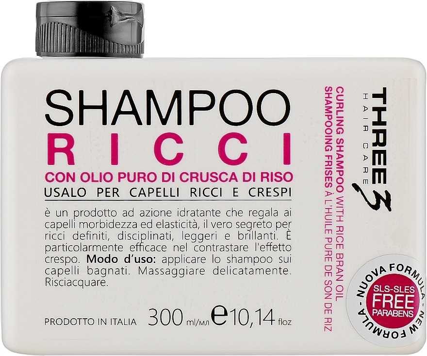 Faipa Roma Шампунь для кучерявого волосся Three Hair Care Ricci Shampoo - фото N1