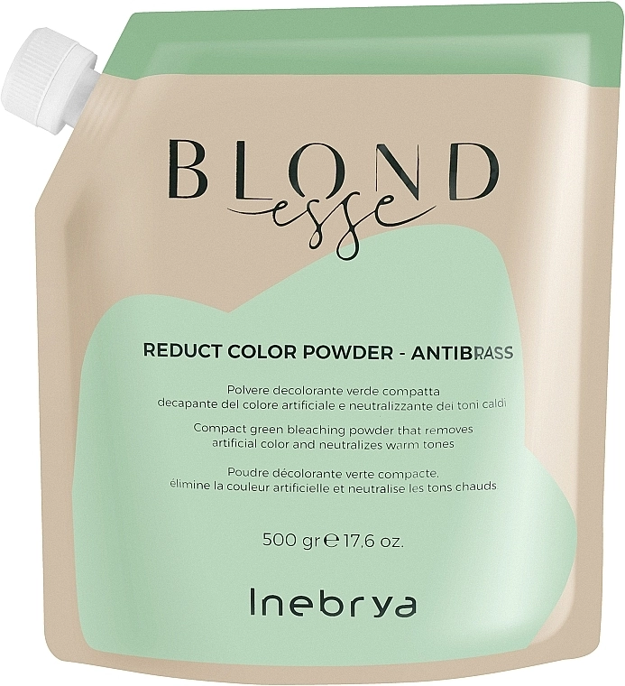 Inebrya Осветляющая пудра с зелеными микропигментами Blondesse Reduct Color Powder Antibrass - фото N1