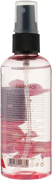 Farmasi Парфумований спрей для тіла Crush Body Mist - фото N2