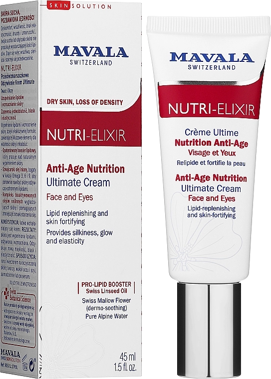 Mavala Антивозрастной крем-бустер для лица и области вокруг глаз Nutri-Elixir Anti-AgeNutrition Ultimate Cream - фото N2