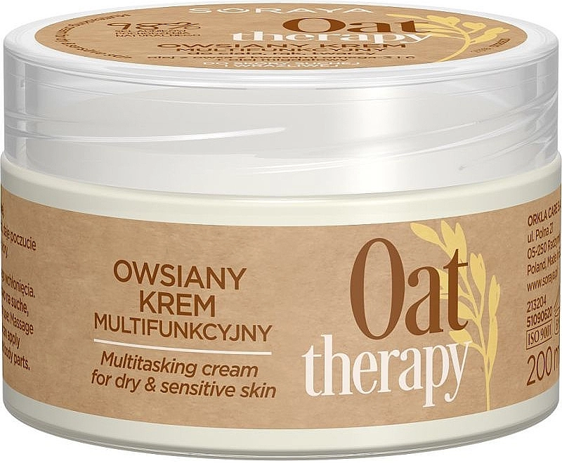 Soraya Многофункциональный крем для лица, тела и рук Oat Therapy Cream - фото N1