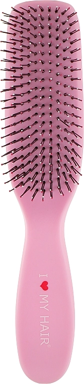 I LOVE MY HAIR Щітка для волосся "Spider Soft", 9 рядів, матова, рожева - фото N1