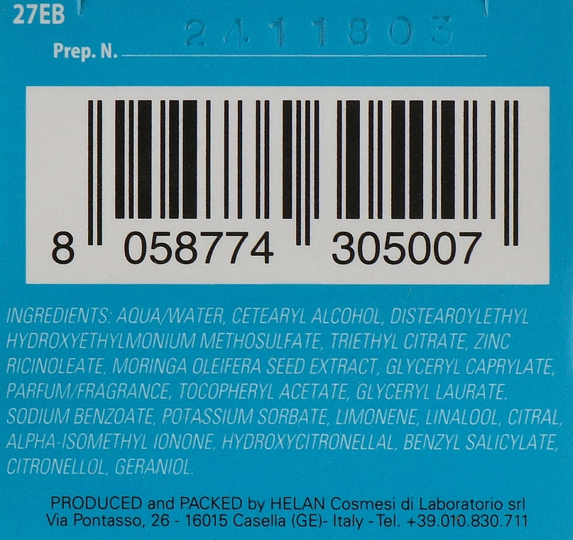 Helan Кремовый дезодорант освежающий для мужчин Emozione Blu Refreshing Deodorant in Cream - фото N3