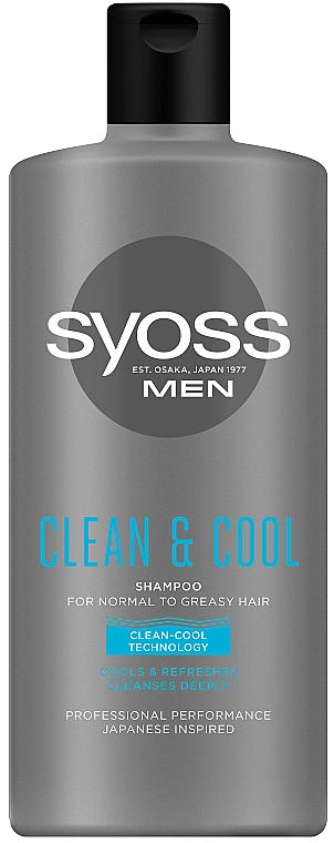 SYOSS Шампунь с ментолом для нормальных и жирных волос Men Cool & Clean Shampoo - фото N1