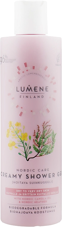 Lumene Крем-гель для душа смягчающий для сухой кожи Nordic Care Creamy Shower Gel - фото N1