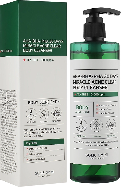 Some By Mi Очищающий гель для проблемной кожи тела AHA-BHA-PHA 30 Days Miracle Acne Clear Body Cleanser - фото N2