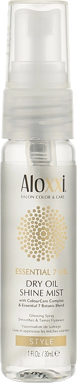 Aloxxi Суха спрей-олія для волосся Essential 7 Oil Dry Oil Shine Mist - фото N1