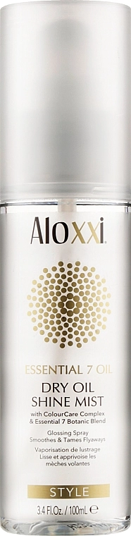 Aloxxi Суха спрей-олія для волосся Essential 7 Oil Dry Oil Shine Mist - фото N3