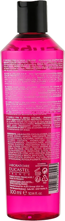 Laboratoire Ducastel Subtil Шампунь для тонкого волосся Color Lab Volume Intense Very Lightweight Volumizing Shampoo - фото N2