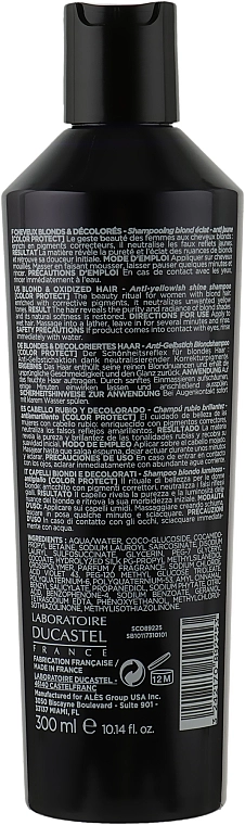 Laboratoire Ducastel Subtil Шампунь для світлого волосся Color Lab Blond Infini Anti-Yellowish Shine Shampoo - фото N2