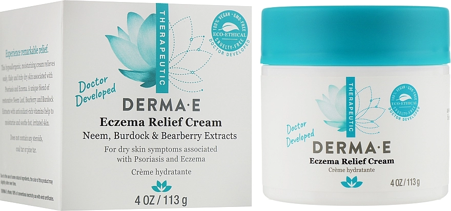 Derma E Крем для облегчения симптомов экземы и псориаза Therapeutic Topicals Psorzema Cream - фото N2