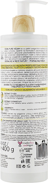 Bielenda Шампунь для жирного волосся Bielinda 100% Pure Vegan Shampoo - фото N2