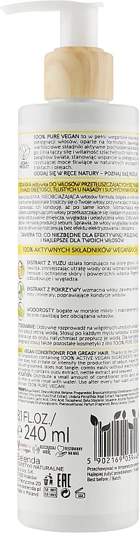 Bielenda Кондиціонер для жирного волосся Bielinda 100% Pure Vegan Conditioner - фото N2