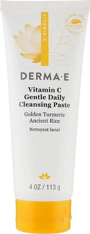 Derma E Нежная осветляющая ежедневная паста 2-в-1 с витамином С Vitamin C Gentle Daily Cleansing Paste - фото N3