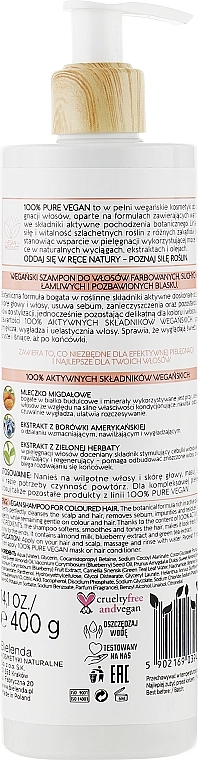 Bielenda Шампунь для окрашенных волос Bielinda 100% Pure Vegan Shampoo - фото N2