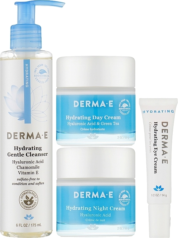 Derma E Набір 25+ (f/clean/175ml + f/cr/56g + f/cr/56g + eye/cr/14g) - фото N1