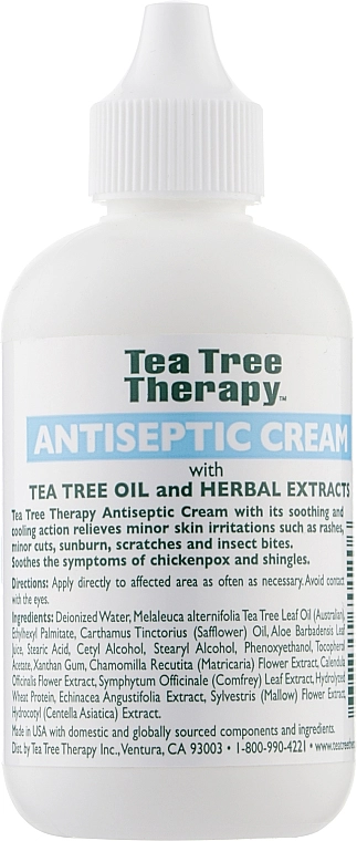 Tea Tree Therapy Антисептичний крем з олією чайного дерева Antiseptic Cream With Tea Tree Oil - фото N2