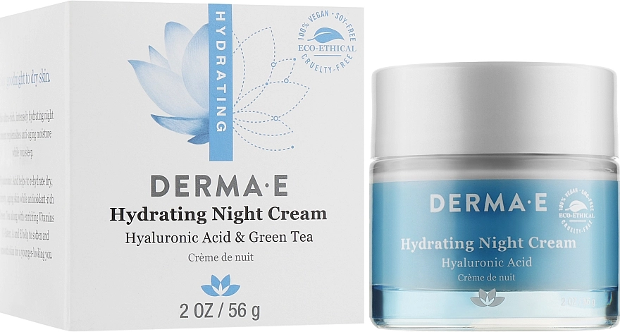 Derma E Увлажняющий ночной крем с гиалуроновой кислотой Hydrating Night Cream - фото N2