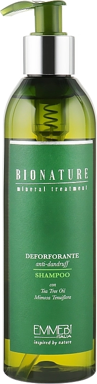 Emmebi Italia Шампунь проти лупи з олією чайного дерева BioNatural Mineral Treatment Anti-Dandruff Shampoo - фото N1